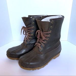 Vintage Sorel Lace Up Duck Boots Waterproof 9.5